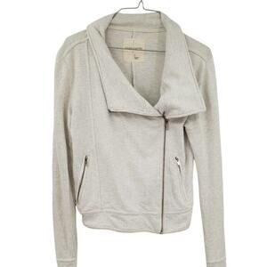 Sound & Matter Cream Cotton Zip Up Jacket - Women's Small